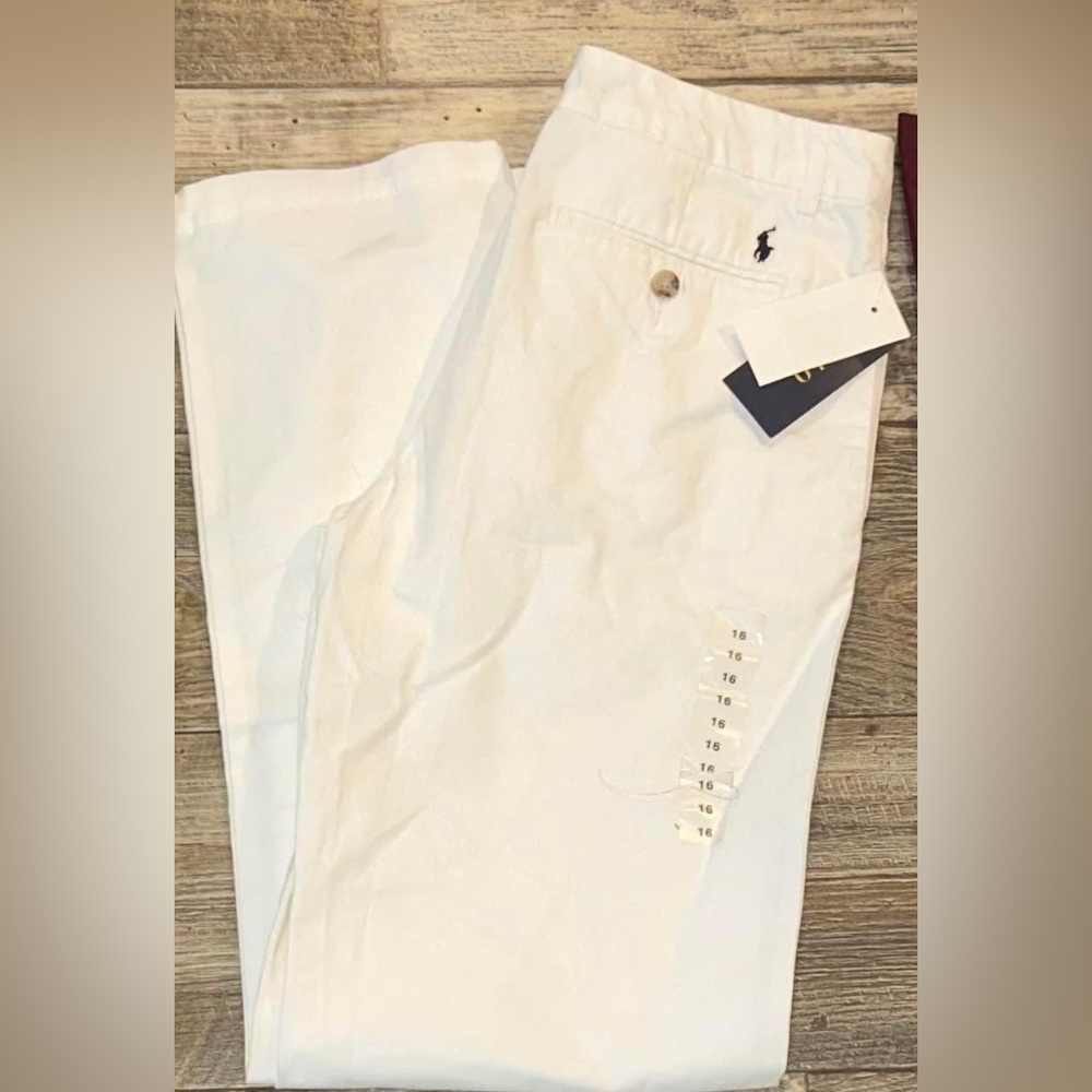 Boys white polo chinos